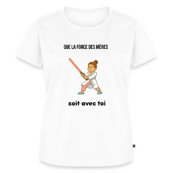 Fête des Mères – Cadeau original - T-shirt Premium bio Femme - blanc - Devant - AI Model Female 172 dark (172cm)