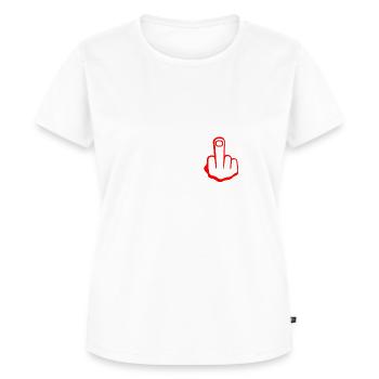 40 Jahre Geburtstagsgeschenk T-Shirt lustiger Finger - Frauen Premium Bio T-Shirt - Weiß - Vorne - AI Model Female 172 dark (172cm)