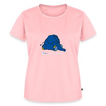Der Elefant - schlafend - Frauen Premium Bio T-Shirt - Rosa - Vorne - AI Model Female 172 dark (172cm)