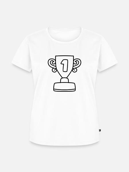 Pokal erster Platz - Frauen Premium Bio T-Shirt - Weiß