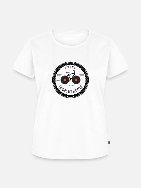 Fahrrad - Frauen Premium Bio T-Shirt - Weiß