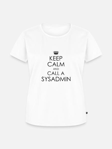 call sysadmin - Frauen Premium Bio T-Shirt - Weiß