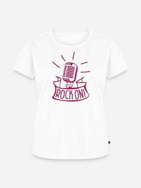 Rock On - Frauen Premium Bio T-Shirt - Weiß