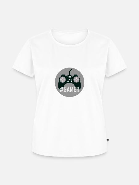 Gamer - Frauen Premium Bio T-Shirt - Weiß