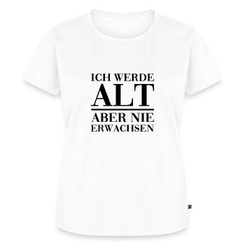 lustig - Frauen Premium Bio T-Shirt - Weiß - Vorne - AI Model Female 172 dark (172cm)