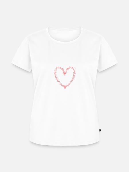 Herz - Frauen Premium Bio T-Shirt - Weiß