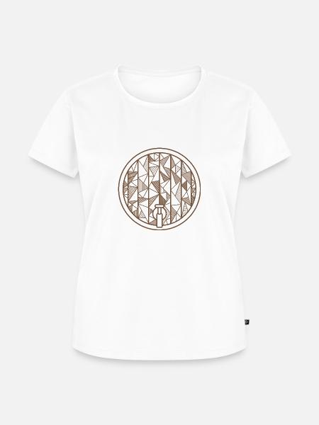 Bierfass geometrisch Geschenk Bier - Frauen Premium Bio T-Shirt - Weiß