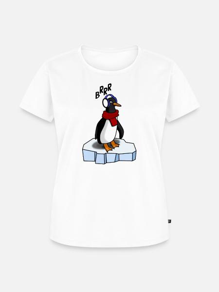 Dem süßen Pinguin ist kalt - Frauen Premium Bio T-Shirt - Weiß