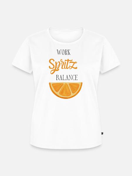 Work Spritz Balance - Frauen Premium Bio T-Shirt - Weiß