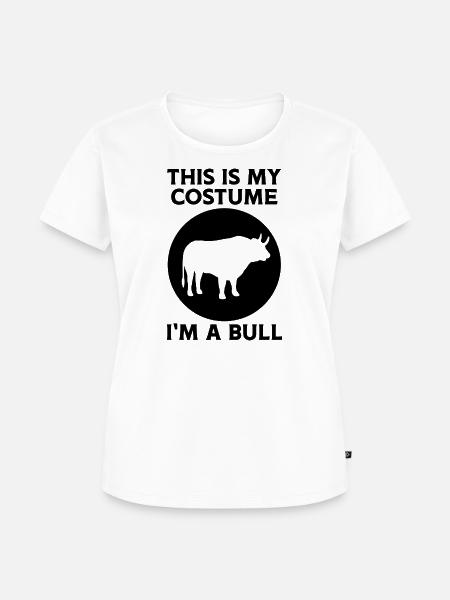 Stier Humor Kostüm - Frauen Premium Bio T-Shirt - Weiß