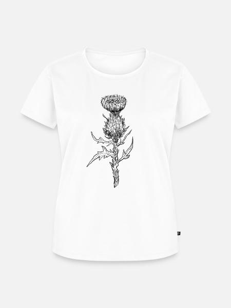 Distel Thistle - Frauen Premium Bio T-Shirt - Weiß