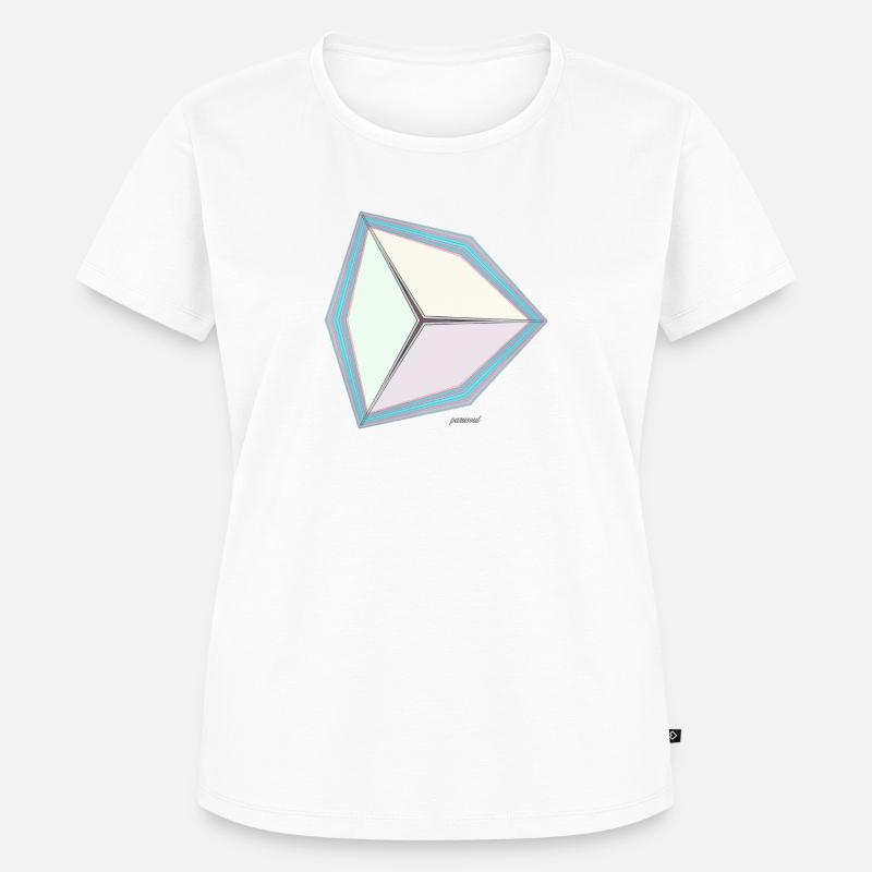 Pastel Cube - T-shirt Premium bio Femme - blanc