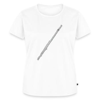 Querflöte - Frauen Premium Bio T-Shirt - Weiß - Vorne - AI Model Female 172 dark (172cm)