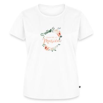 Team de la Mariée! Grün-Pastell-Kranz - Frauen Premium Bio T-Shirt - Weiß - Vorne - AI Model Female 172 dark (172cm)