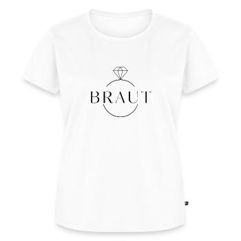 Team Braut! Diamant-Ring personalisierbar - Frauen Premium Bio T-Shirt - Weiß - Vorne - AI Model Female 172 dark (172cm)