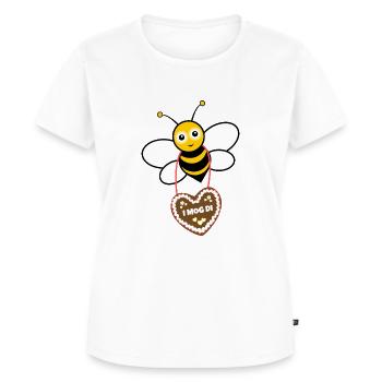 verliebte Biene auf dem - Frauen Premium Bio T-Shirt - Weiß - Vorne - AI Model Female 172 dark (172cm)