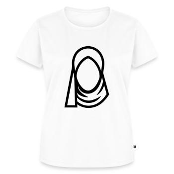 hijab foulard femme musulmane - T-shirt Premium bio Femme - blanc - Devant - AI Model Female 172 dark (172cm)