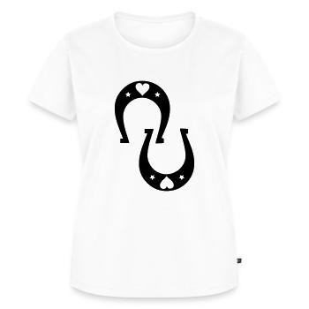 horseshoe heart 2 - Women's Premium Organic T-shirt - white - Front - AI Model Female 172 dark (172cm)