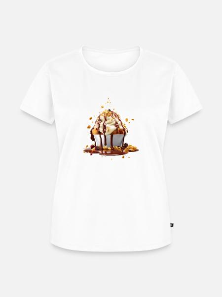Eisbecher - Frauen Premium Bio T-Shirt - Weiß