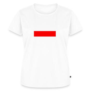 Barre rouge - T-shirt Premium bio Femme - blanc - Devant - AI Model Female 172 dark (172cm)
