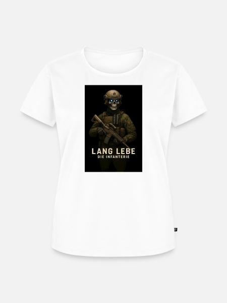 Lang Lebe Die Infanterie Skelett - Frauen Premium Bio T-Shirt - Weiß