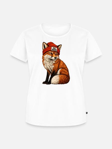 No Nazis Fuchs - Frauen Premium Bio T-Shirt - Weiß