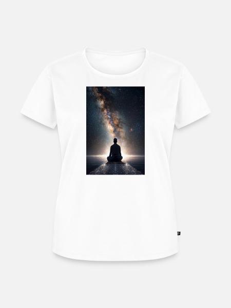 Kosmisches Tor-Meditation - Frauen Premium Bio T-Shirt - Weiß