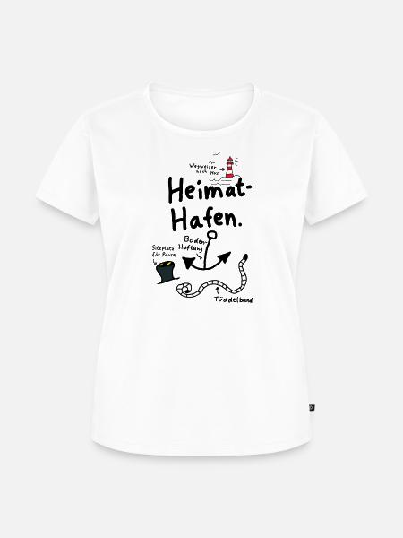 Heimathafen Anker Moin Nordisch - Frauen Premium Bio T-Shirt - Weiß