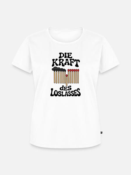 Die Kraft des Loslassens – Motivation & Mut - Frauen Premium Bio T-Shirt - Weiß