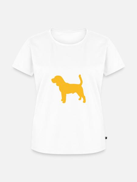 Beagle stehend - Frauen Premium Bio T-Shirt - Weiß