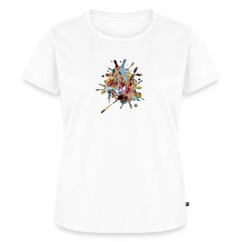 Color pop - Frauen Premium Bio T-Shirt - Weiß - Vorne - AI Model Female 172 dark (172cm)