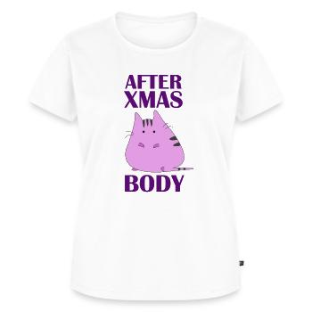 After baby body? After XMAS Body! - Women's Premium Organic T-shirt - white - Front - AI Model Female 172 dark (172cm)