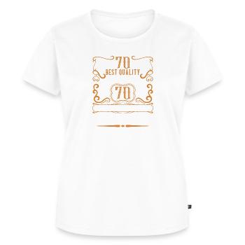 70. Geburtstag 70 Jahre Geburtstagsgeschenk - Frauen Premium Bio T-Shirt - Weiß - Vorne - AI Model Female 172 dark (172cm)