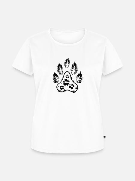 Pfötchen - Frauen Premium Bio T-Shirt - Weiß