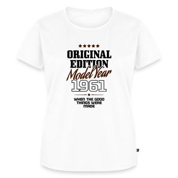 Original Edition 1961 - Frauen Premium Bio T-Shirt - Weiß - Vorne - AI Model Female 172 dark (172cm)