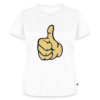 like_hand2 - Frauen Premium Bio T-Shirt - Weiß - Vorne - AI Model Female 172 dark (172cm)