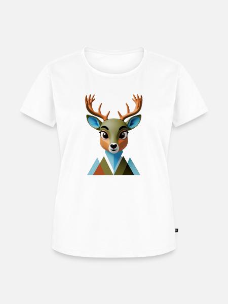 Reh - Frauen Premium Bio T-Shirt - Weiß
