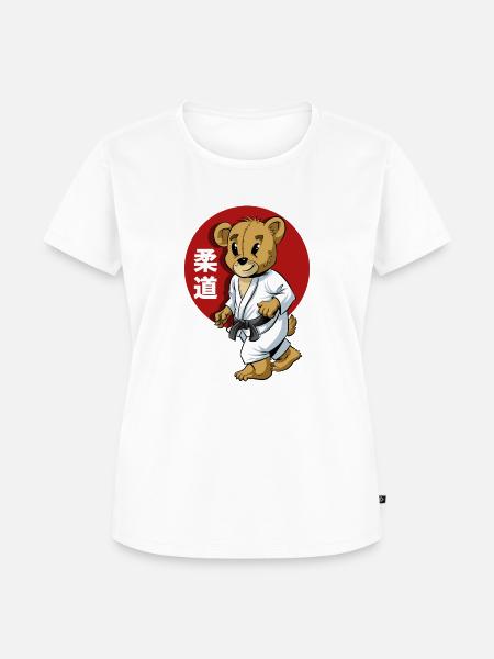Judo Kinder Maskottchen - Frauen Premium Bio T-Shirt - Weiß