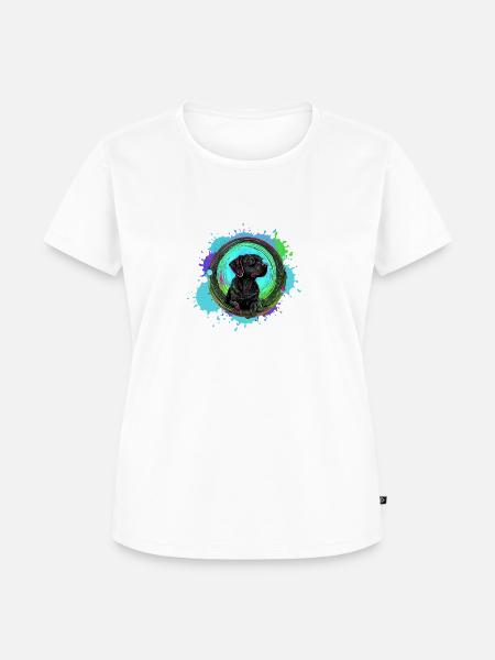 Hund, Profil, Malerei, Graffiti - Frauen Premium Bio T-Shirt - Weiß
