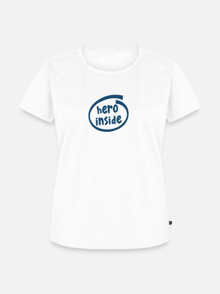 hero inside (1802C) - Frauen Premium Bio T-Shirt - Weiß