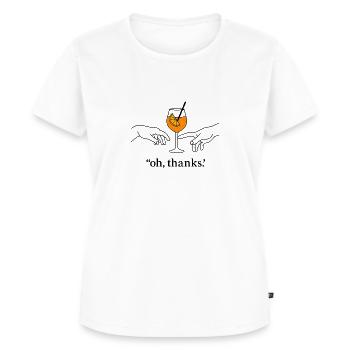 Oh Thanks - Frauen Premium Bio T-Shirt - Weiß - Vorne - AI Model Female 172 dark (172cm)