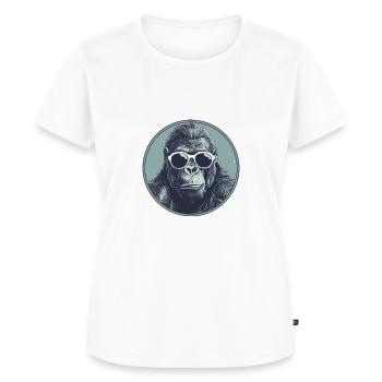 Gorilla with sunglasses, monkey, primate - Women's Premium Organic T-shirt - white - Front - AI Model Female 172 dark (172cm)