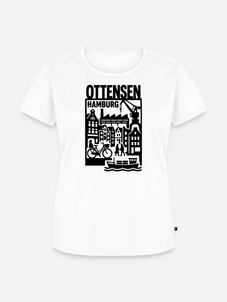 Hamburg Ottensen Retro - Frauen Premium Bio T-Shirt - Weiß