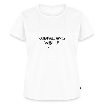 Komme was Wolle - Frauen Premium Bio T-Shirt - Weiß - Vorne - AI Model Female 172 dark (172cm)