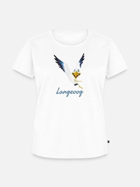 Lachmöwe Langeoog - Frauen Premium Bio T-Shirt - Weiß