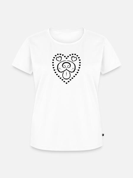 Hundeliebe - Frauen Premium Bio T-Shirt - Weiß