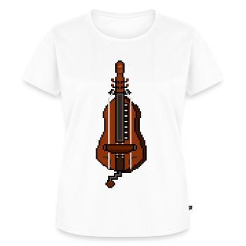 Pixel Barock Drehleier - Frauen Premium Bio T-Shirt - Weiß - Vorne - AI Model Female 172 dark (172cm)