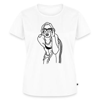 MÄDCHEN - Frauen Premium Bio T-Shirt - Weiß - Vorne - AI Model Female 172 dark (172cm)