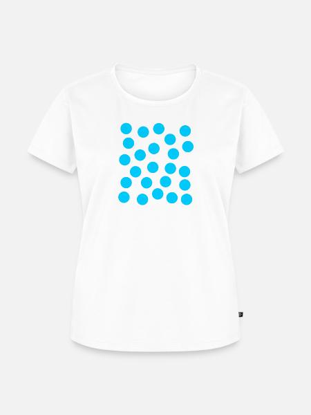 blaue punkte - Frauen Premium Bio T-Shirt - Weiß