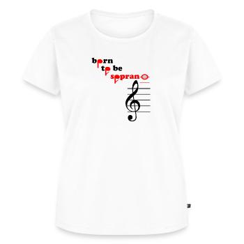 born to be soprano hohes c Chor singen Sängerin - Frauen Premium Bio T-Shirt - Weiß - Vorne - AI Model Female 172 dark (172cm)